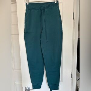 Mandala Caribbean Blue Jogger Scrub Bottoms